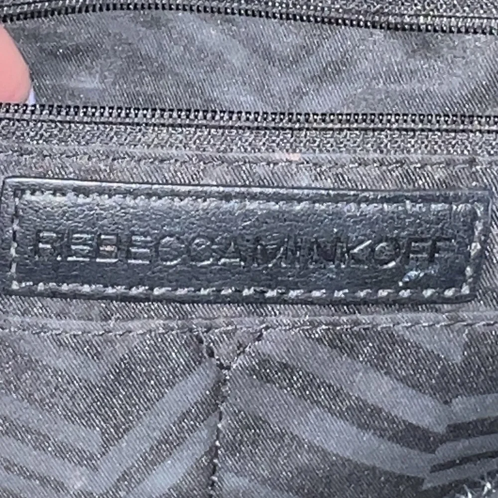 Rebecca Minkoff Medium Keith‎ Suede & Leather Satchel Handbag Crossbody Black